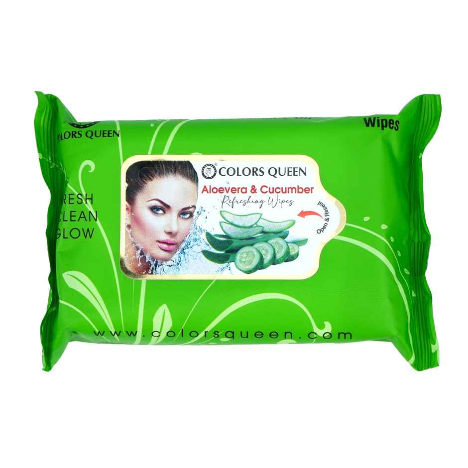 Colors Queen Colors Queen Daily Refreshing Facial Wipes | Aloe Vera | 25 Pulls Per Pack