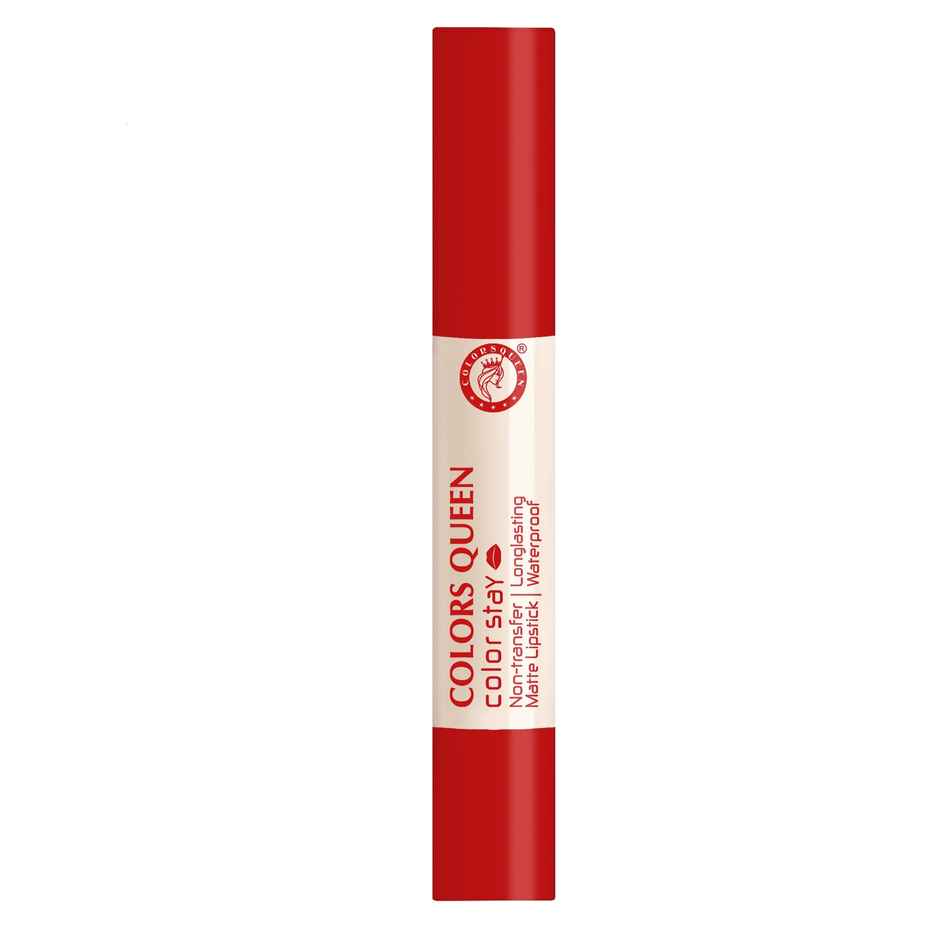 Colors Queen Color Stay Matte Lipstick |Matte Finish, Transferproof Lipstick for Women | Chili Red