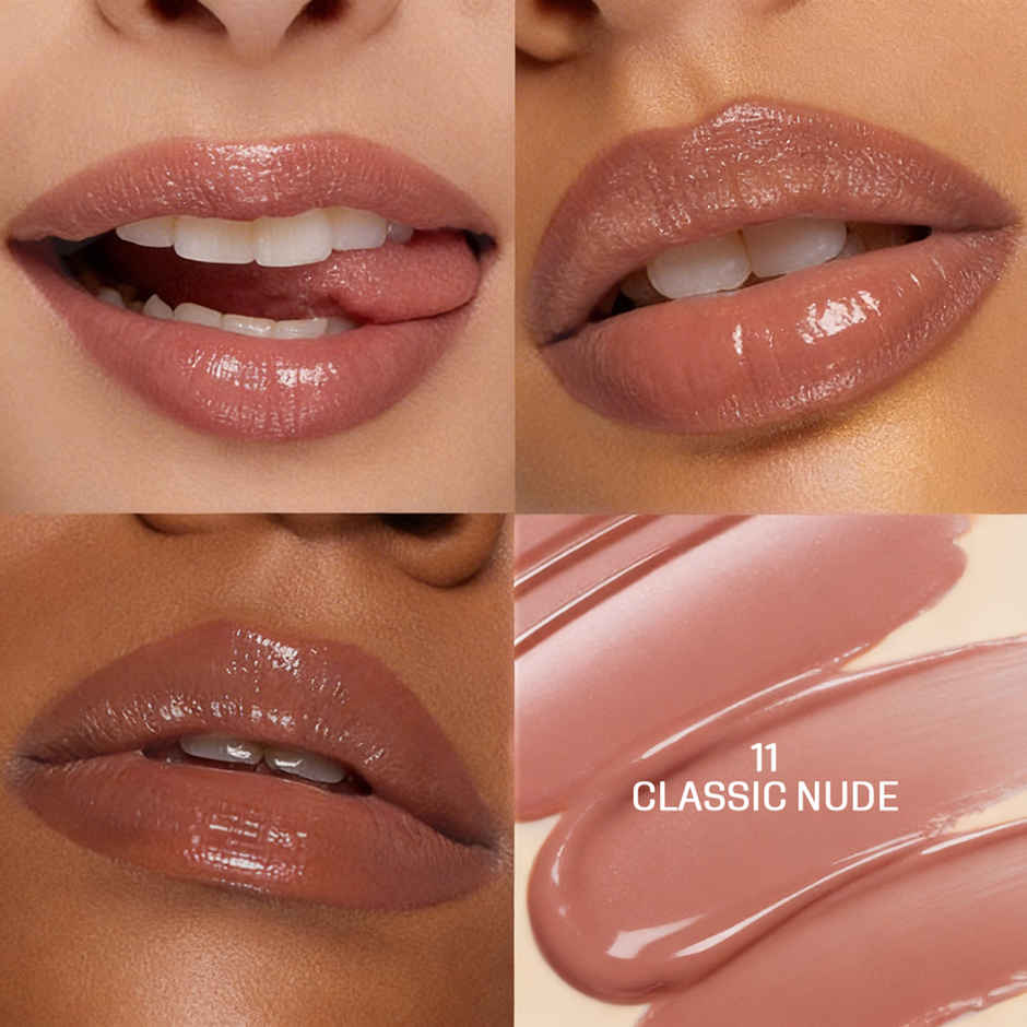 Colors Queen  Lip Luminizer High Shine Lip Gloss Enriched with Shea Butter | Classic Nude