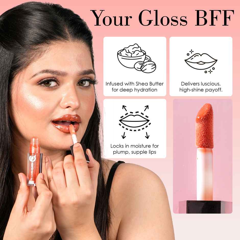 Colors Queen Glass Bomb High Shine Universal Lip Luminizer Lip Gloss | Classic Nude - 11
