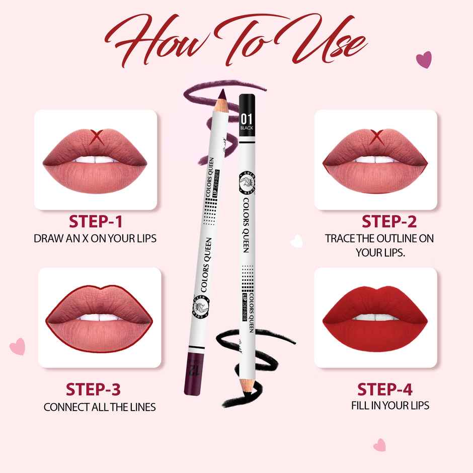 Colors Queen Ultime Pro Lip Definer Pencil | Mulberry - 10