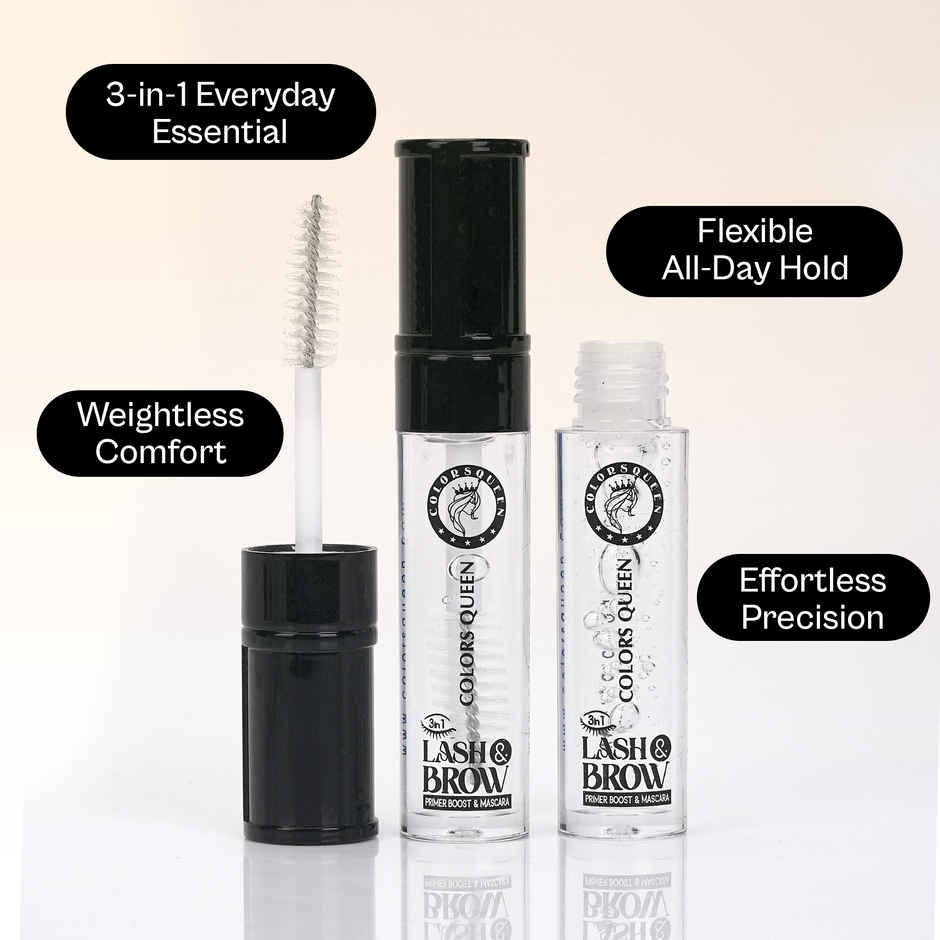 Colors Queen Clear Lash & Brow Mascara | Transparent Mascara Waterproof for Women Enriched