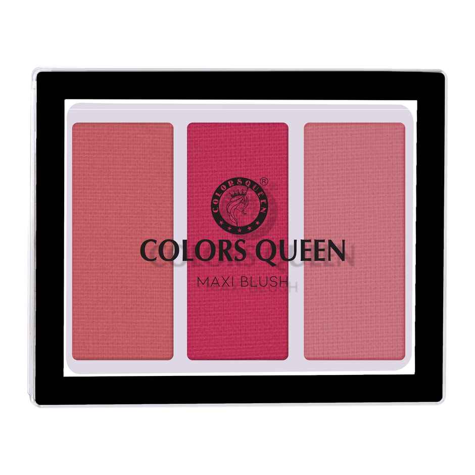 Colors Queen 3 Multicolor Maxi Blush Blusher for Face Makeup | Shade | 02