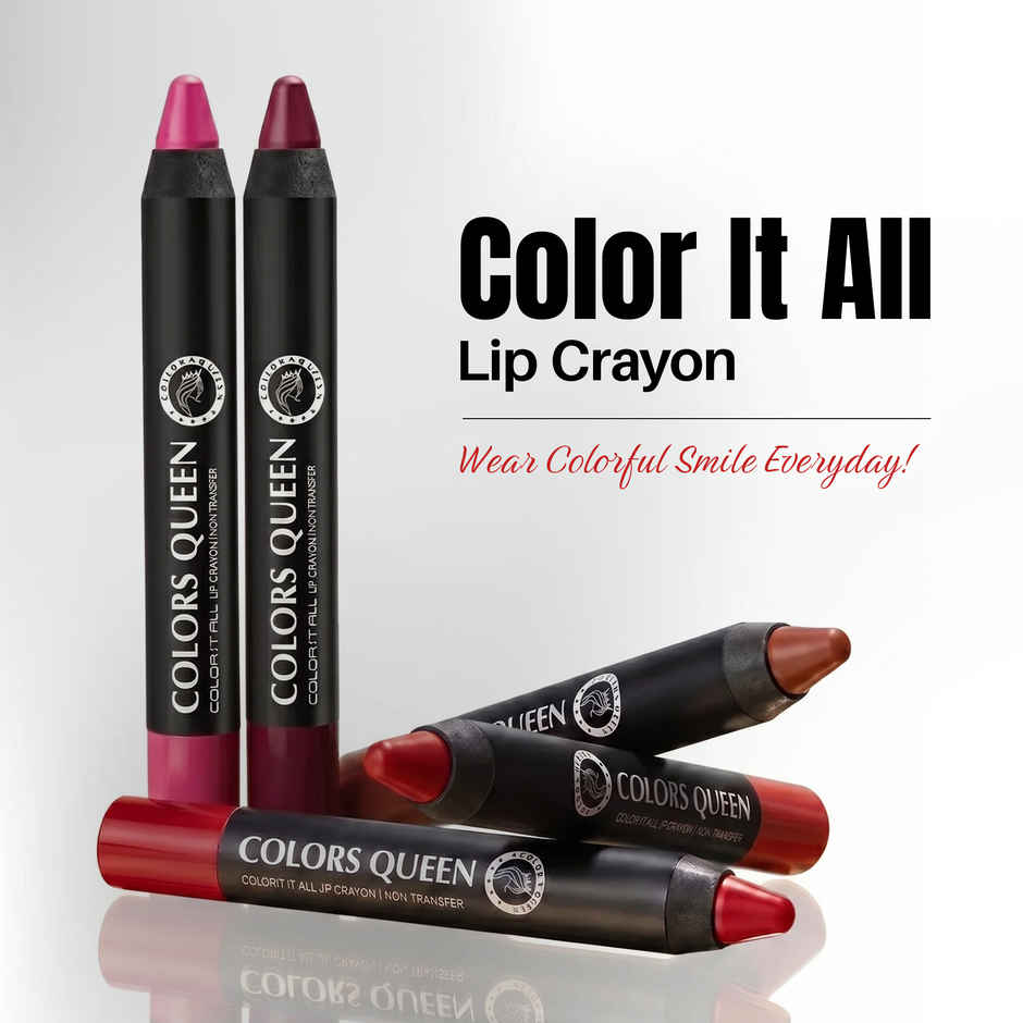 Colors Queen Color It All Non | Transfer Lip Crayon Lipstick Lip Crayon for Women | Murphy Wine