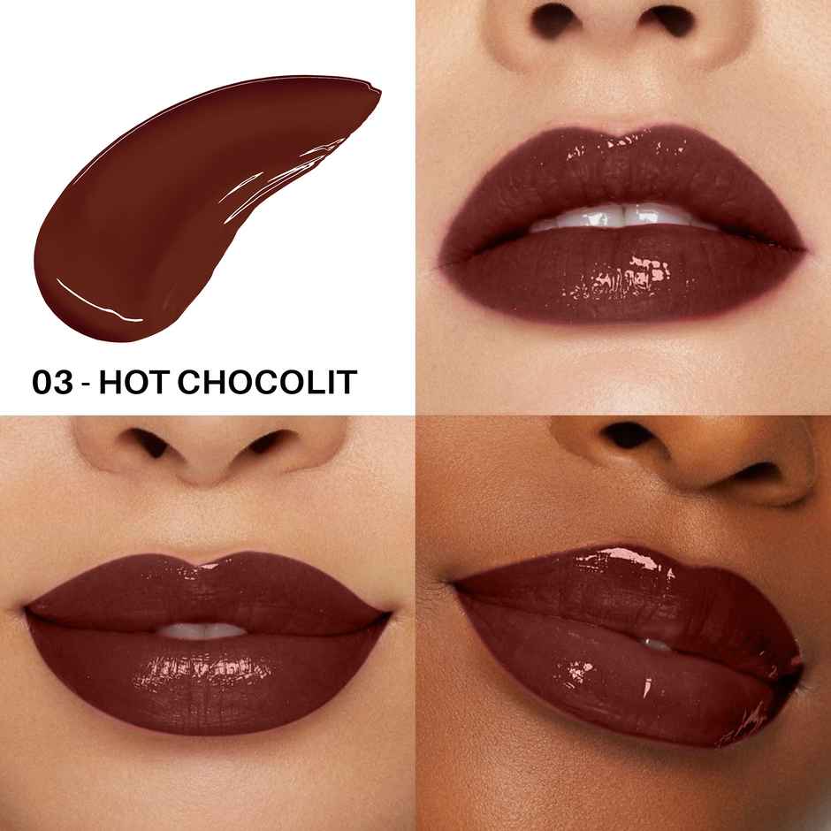 Colors Queen Gloss Bomb Glossy Lipstick | Hot Chocolit - 03