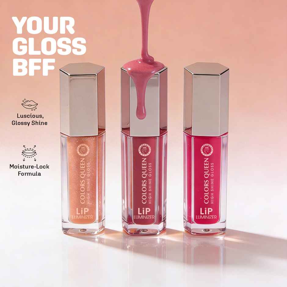 Colors Queen  Lip Luminizer High Shine Lip Gloss Enriched with Shea Butter | Pastel Pink