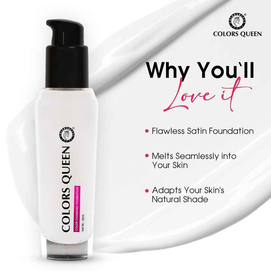 COLORS QUEEN Color Changing Foundation | Flawless Color Changing For Face Makeup