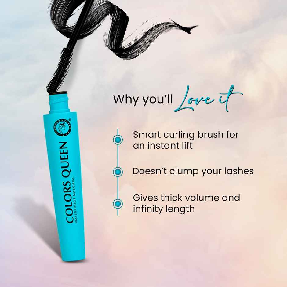 Colors Queen Big Eyes Waterproof Mascara | Lightweight, Volumizing & Lengthening Mascara