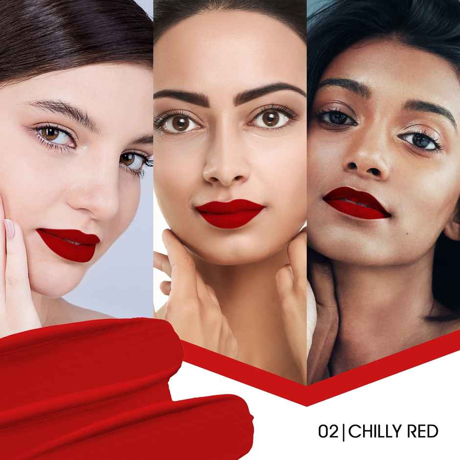 Colors Queen Color Stay Matte Lipstick |Matte Finish, Transferproof Lipstick for Women | Chili Red