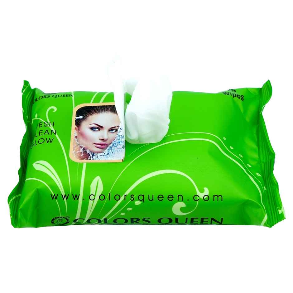 Colors Queen Colors Queen Daily Refreshing Facial Wipes | Aloe Vera | 25 Pulls Per Pack