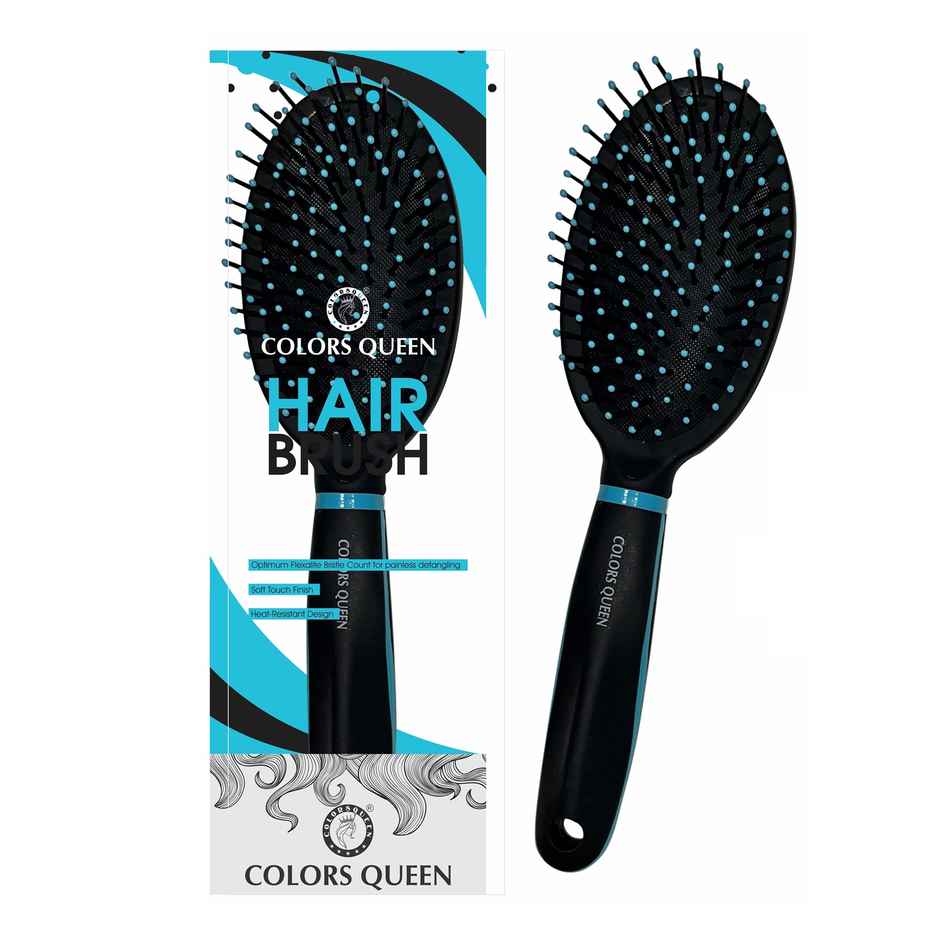 Colors Queen Cushion Hair Brush with Strong & Flexible Bristles | Hair Brush for Men & Women