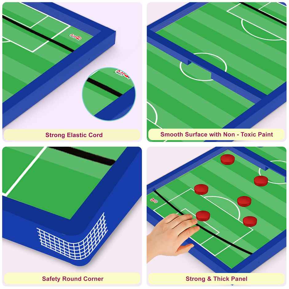 Little Berry 3 In 1 String Hockey Board Game With Ludo & Chess - Fast Sling Puck Game - Lb83