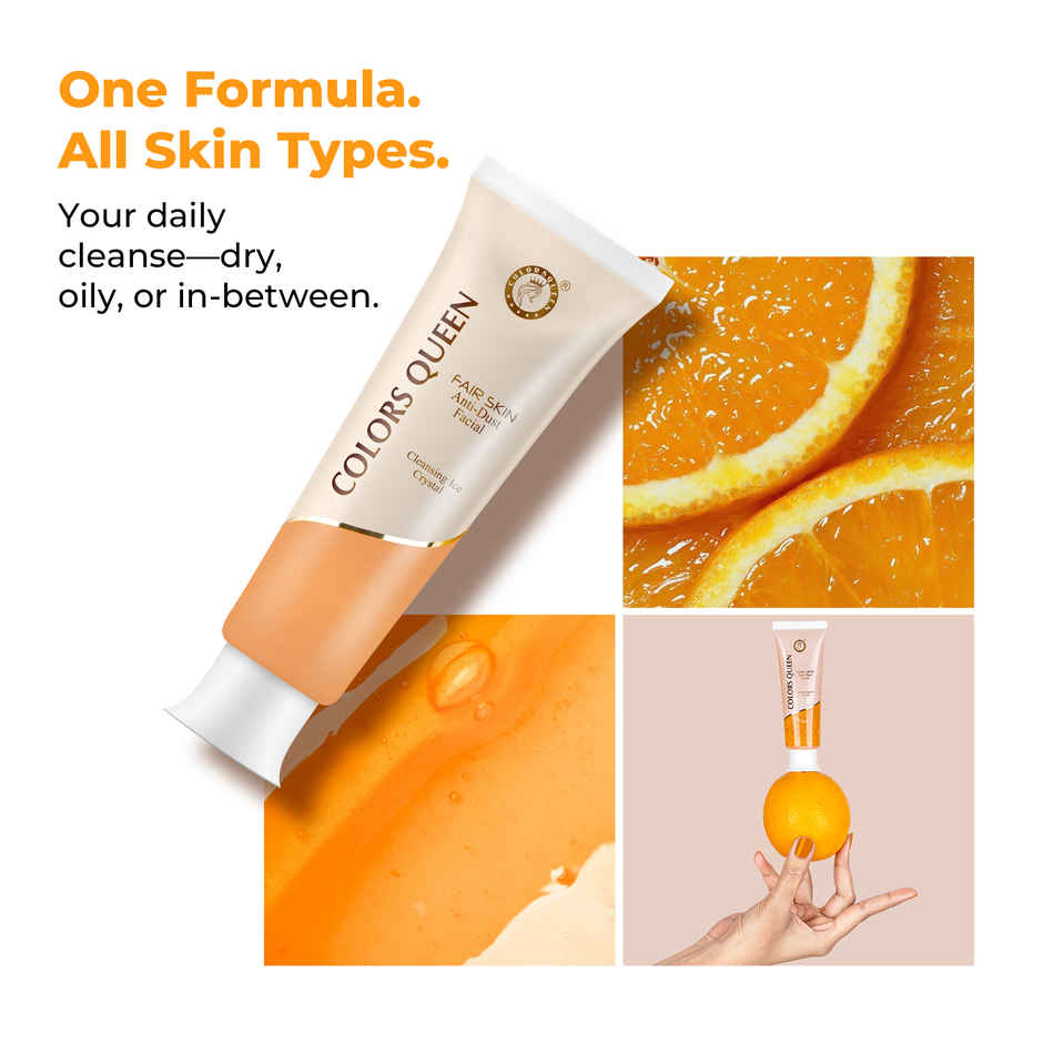 Colors Queen Fair Skin Anti Dust Facial Cleanser | Instant Dirt Removal, Instant Glow