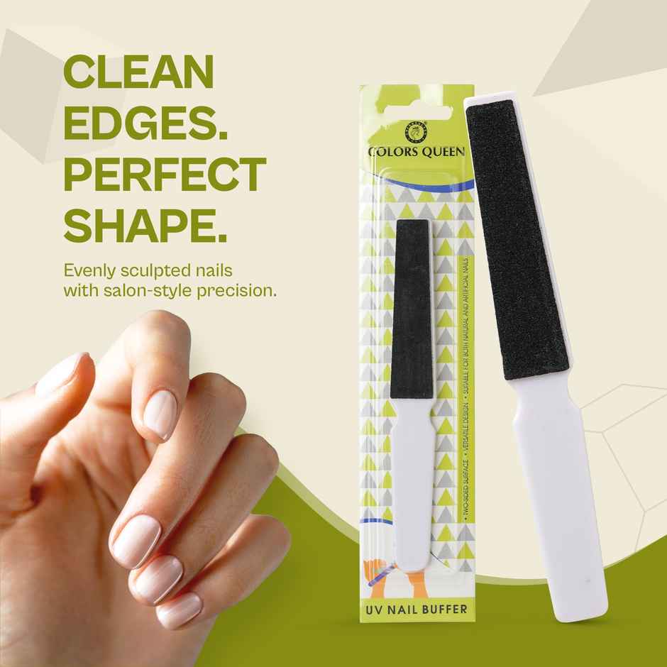 Colors Queen UV Nail Buffer with Handle | Professional Nail Care Tool