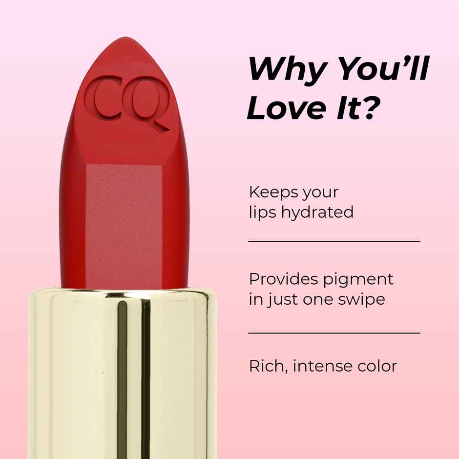 Colors Queen Lippie Creamy Matte Lipstick for Women Infused with Jojoba Oil | 06 | Chilly Red