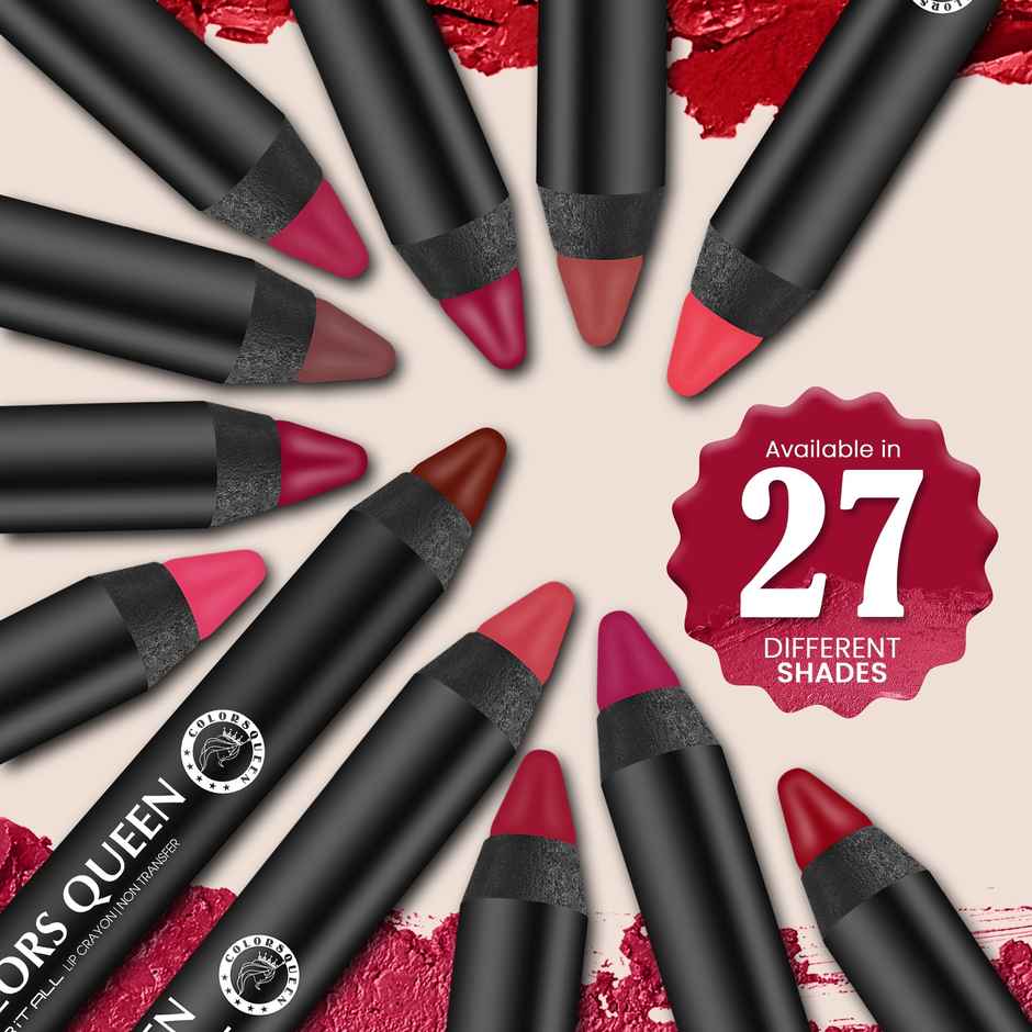 Colors Queen Color It All Non | Transfer Lip Crayon Lipstick Lip Crayon for Women | Dynamite Berry