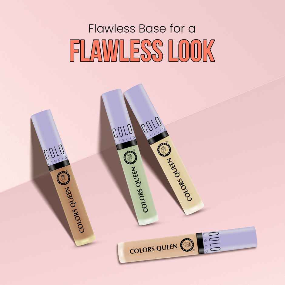 Colors Queen Conceal & Reveal Liquid Concealer Long Lasting Concealer with Matte Finish | Natural