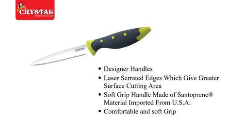 Crystal - Cl414 Stainless Steel Utility Knife, Multicolour