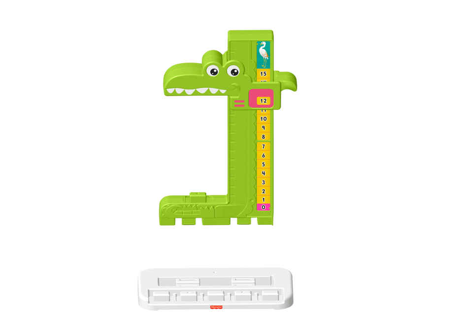 Fisher Price Adding Alligator Educational Toy with 10 Stacking Blocks for Preschool Kids