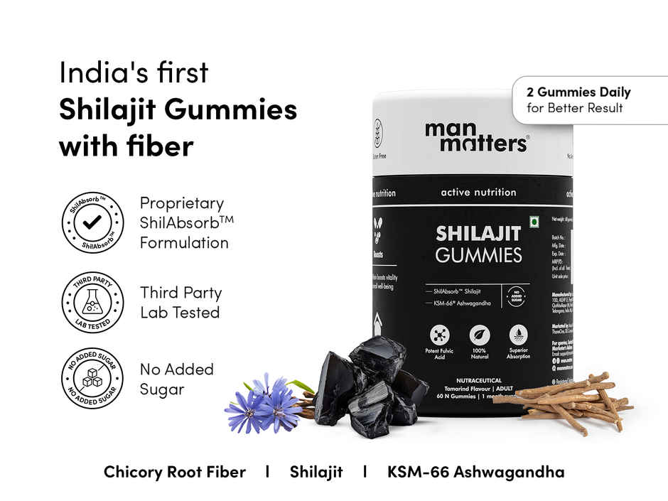Man Matters Shilajit Gummies | Boosts Stamina | Strength | Improves Energy