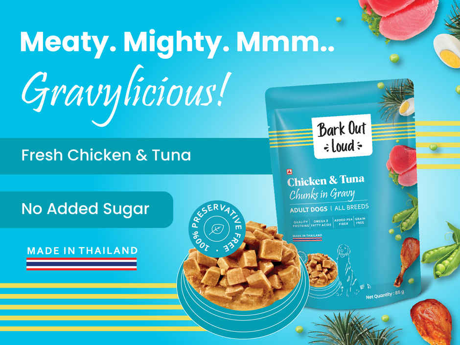 Bark Out Loud Dog Food Chicken Tuna Chunks Gravy Grain Free Wet Adult All Breeds