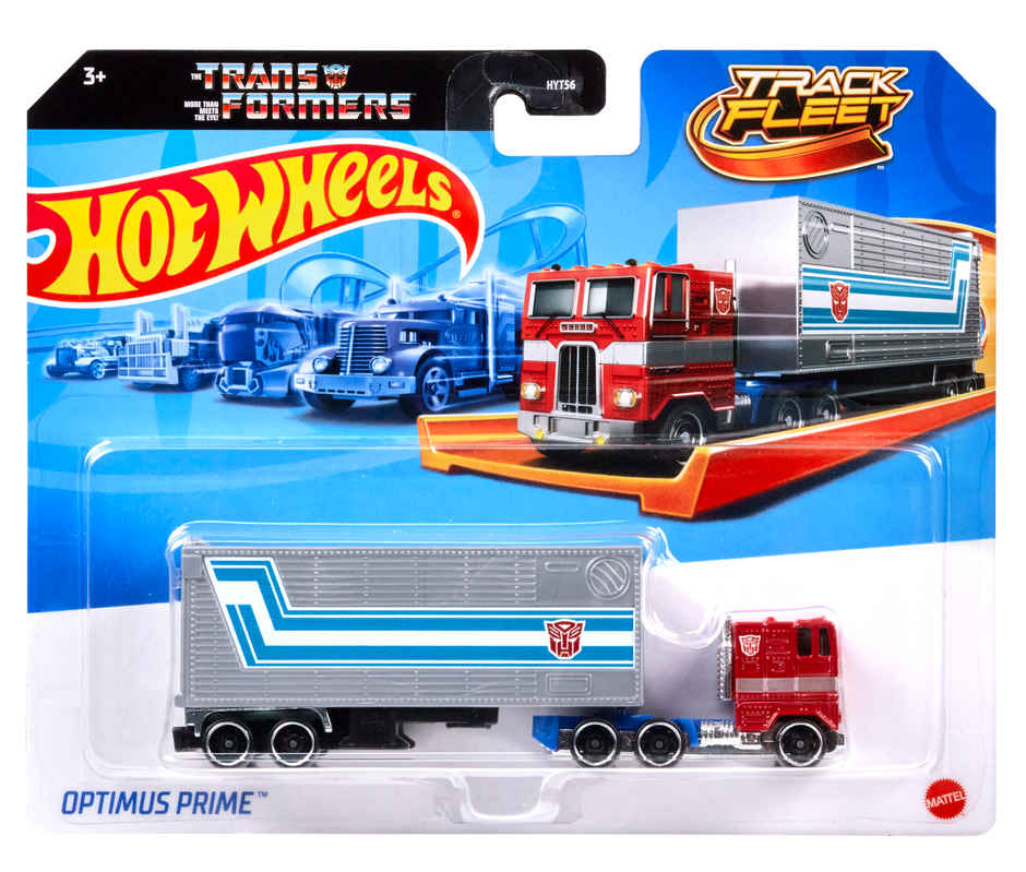Hot Wheels Track Fleet, Die-Cast Toy Vehicle, Combined Cab Trailer That Works On Tracks | Toys May Vary
