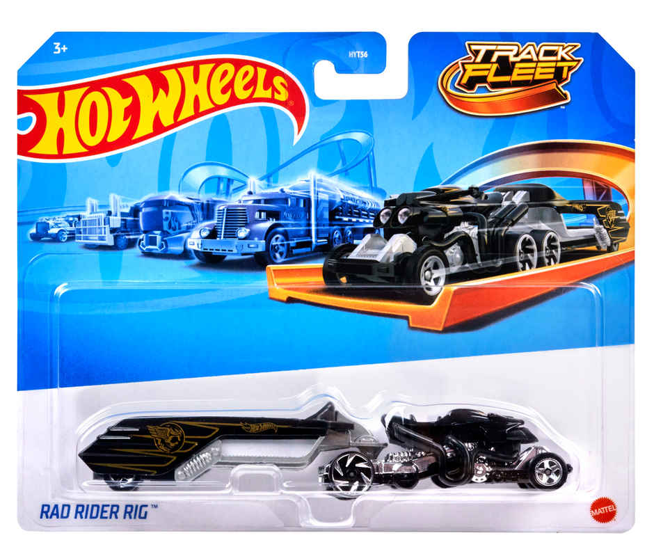 Hot Wheels Track Fleet, Die-Cast Toy Vehicle, Combined Cab Trailer That Works On Tracks | Toys May Vary