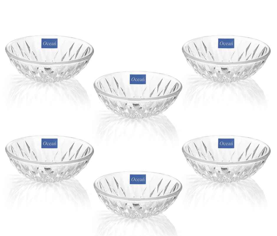 Ocean Diamond Glass Bowl (5inch, 6Pcs)