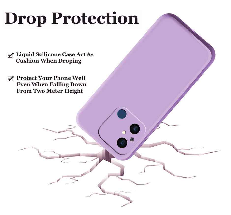 Artistque Case for Mi Redmi 12c / Poco C55 Back Cover - Plain Liquid Silicone Cover