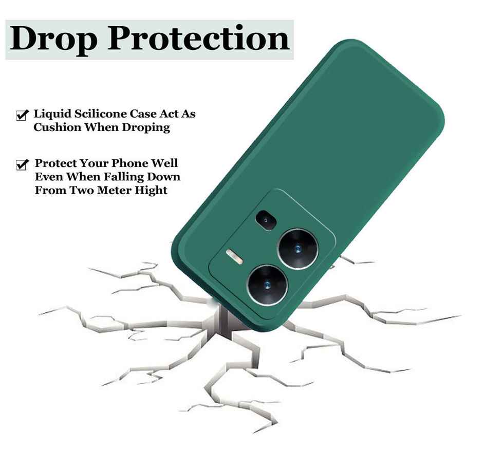 Artistque Case for Vivo V25 5g Back Cover - Plain Liquid Silicone Cover