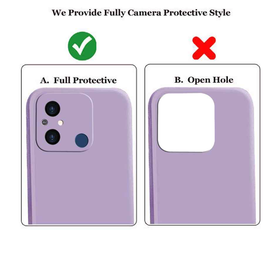 Artistque Case for Mi Redmi 12c / Poco C55 Back Cover - Plain Liquid Silicone Cover