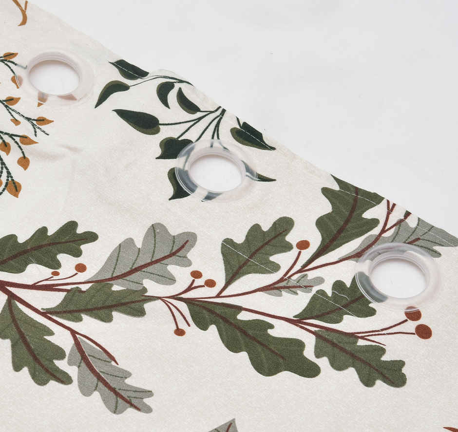 BAY6 Microfiber Cotton Door Curtains - Set of 2 - (8x4 ft) - Cream