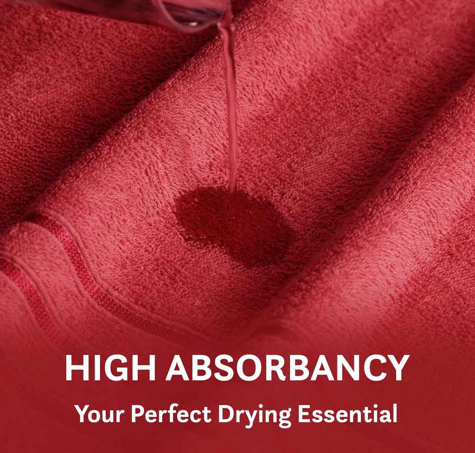 Mytrident Comfort Living Cotton Hand Towel Set | Tangy Tomato