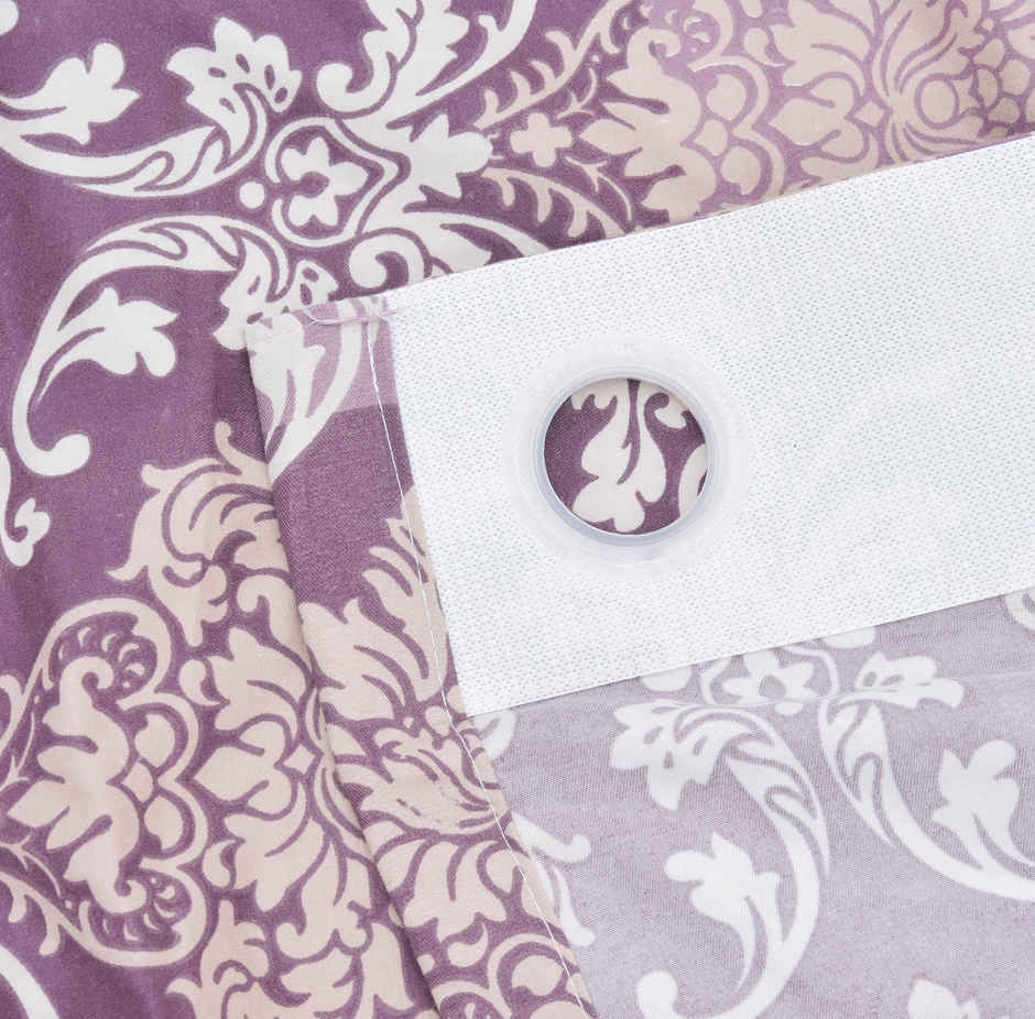 BAY6 Microfiber Cotton Door Curtains | Set of 2 | 9x4 ft | Pink