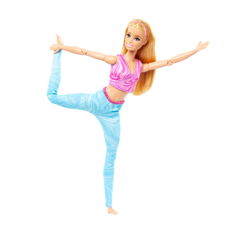 Barbie Fashion move Doll | Blonde with Removable Sports Top & Pants 22 Bendable Joints