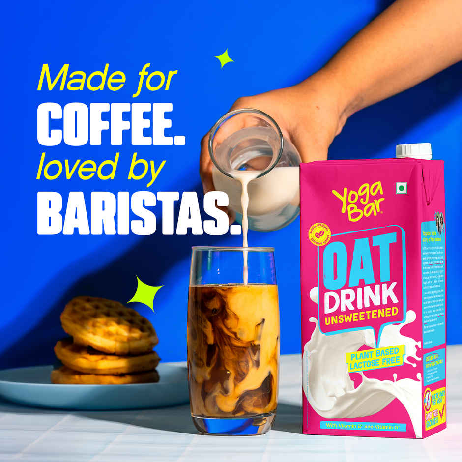 YogaBar Oat Milk | With Vitamins B and D | Plant Based Unsweetened | Dairy and Lactose Free Milk