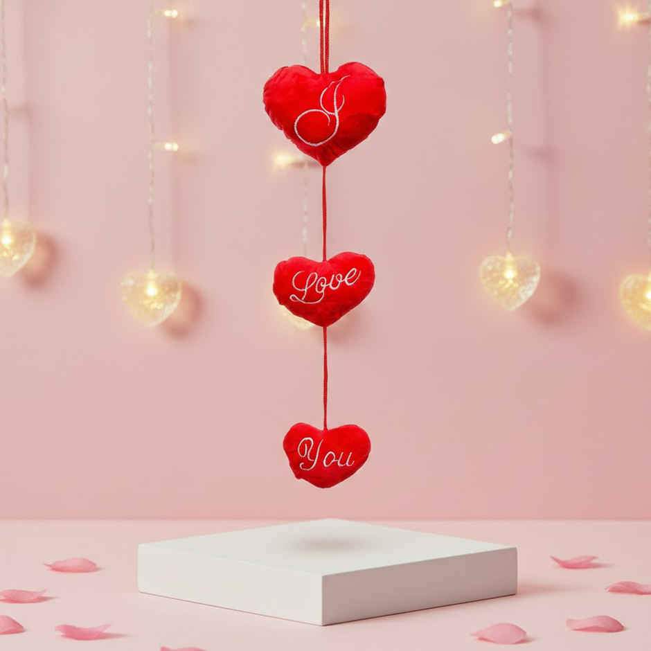 I Love You Red Heart Hanging Home Decor | eCraftIndia