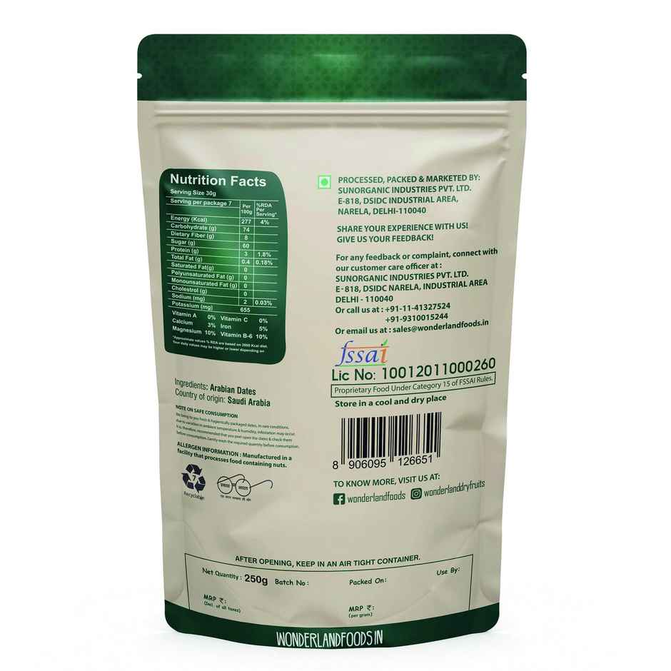 Wonderland Foods Arabian Dates