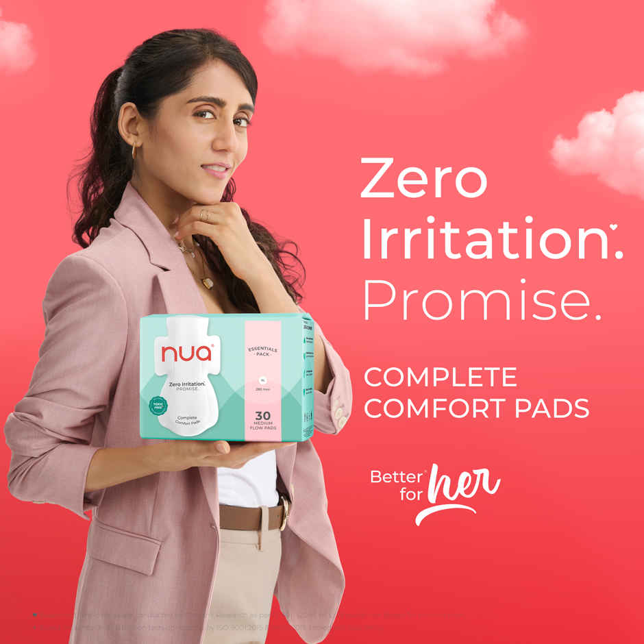 Nua Complete Comfort Sanitary Pads for Medium Flow| XL