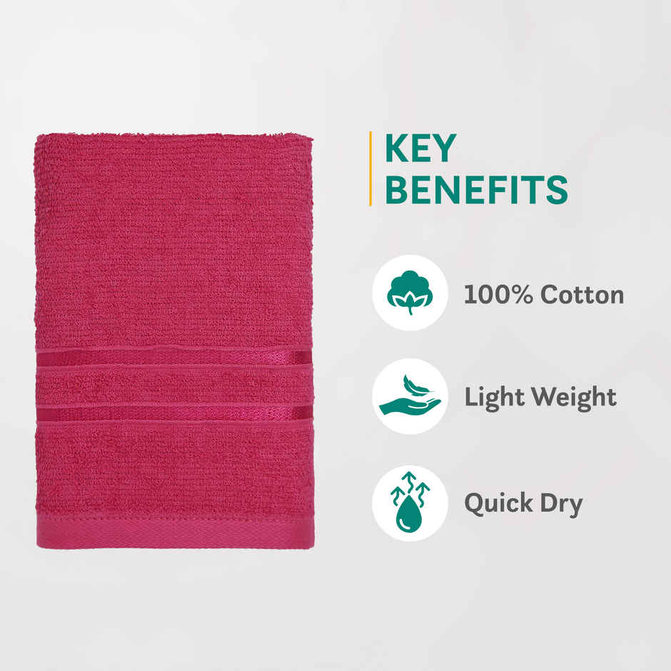 Home elegance by myTrident Comfort Living 100% Cotton Hand Towel Set | 40cm x 60cm | 400 GSM | Candy Glow