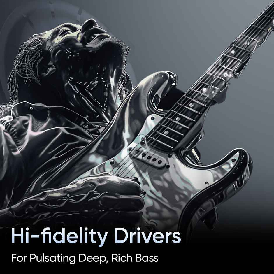 Mivi Duopods I7, 55Hrs PT, HD Call, Fast Charging, 3D Sound, AAC Audio Quality | Pearl Black