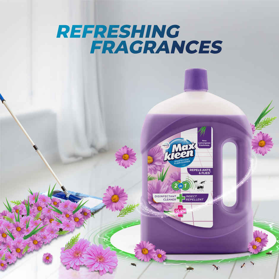 Maxkleen Lemongrass Freshness 2in1 Repellant + Disinfectant Floor Cleaner | Can