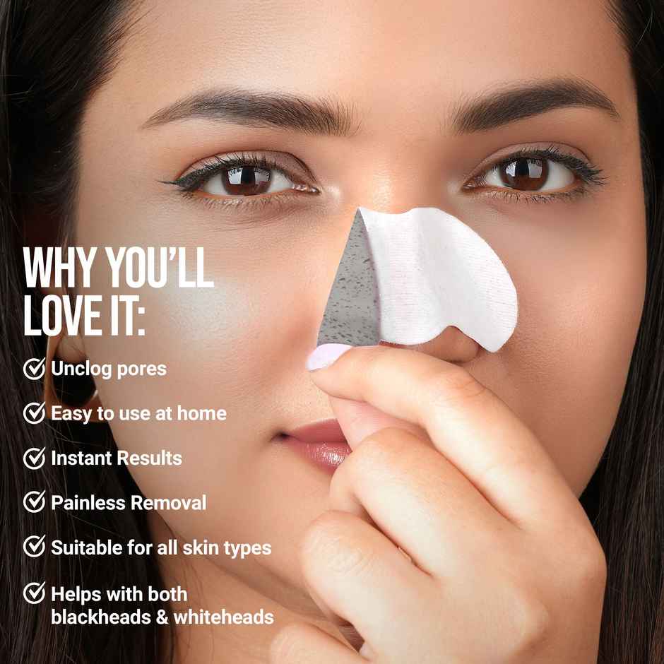 Hilary Rhoda Deep Cleanse Nose Strips | Removes Blackheads & Whiteheads | Charcoal - Shade 01