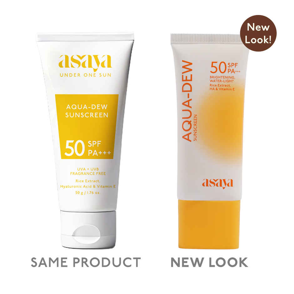Asaya In-Vivo Tested Spf 50 Lightweight Dewy Water Sunscreen |  Vitamin E,  No White Cast