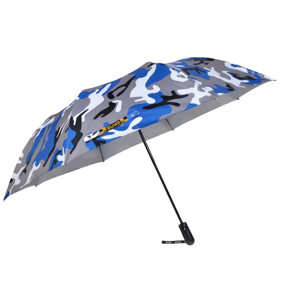 Eume Nurture Auto Open 27 Inch 2 Fold Unisex Camouflage Blue And Silver Color Umbrella