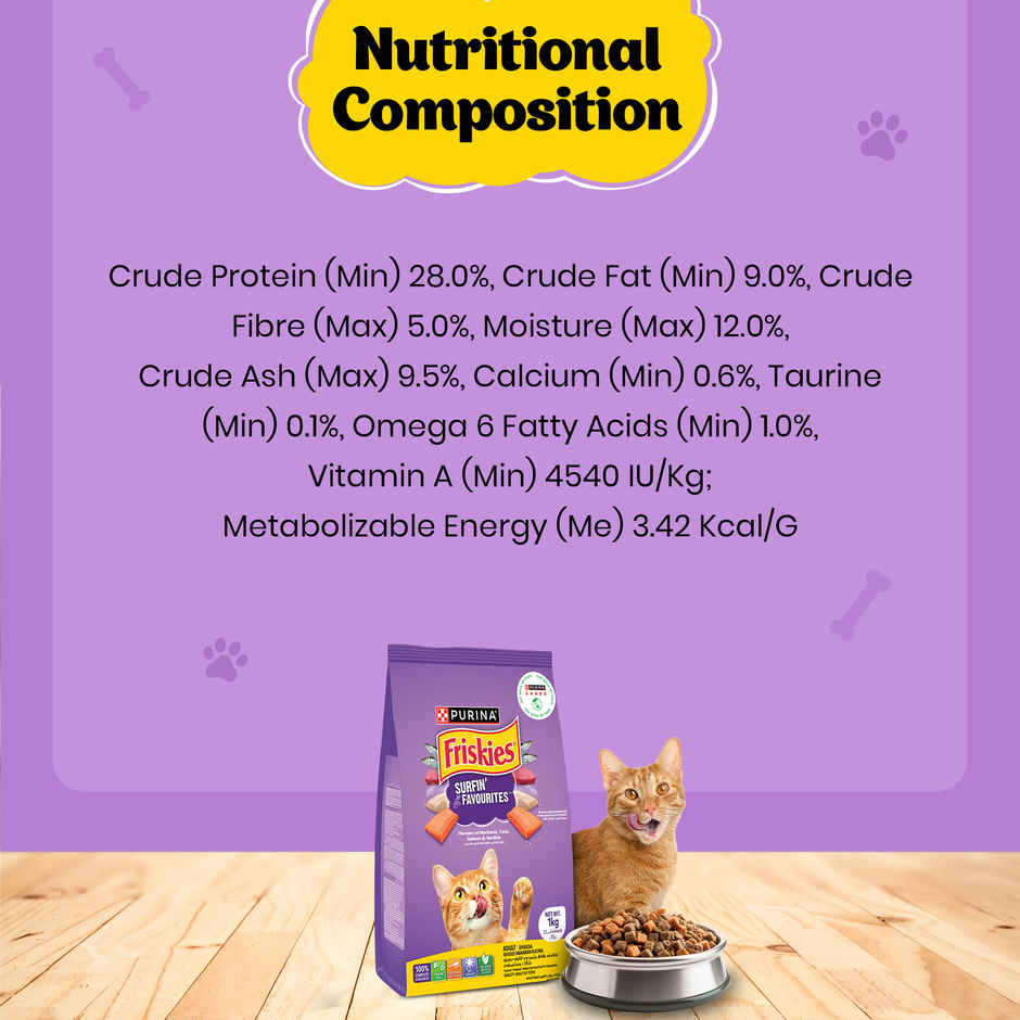 Purina Friskies Surfin | Cat Food - Mackerel Tuna Salmon & Sardine Flavours