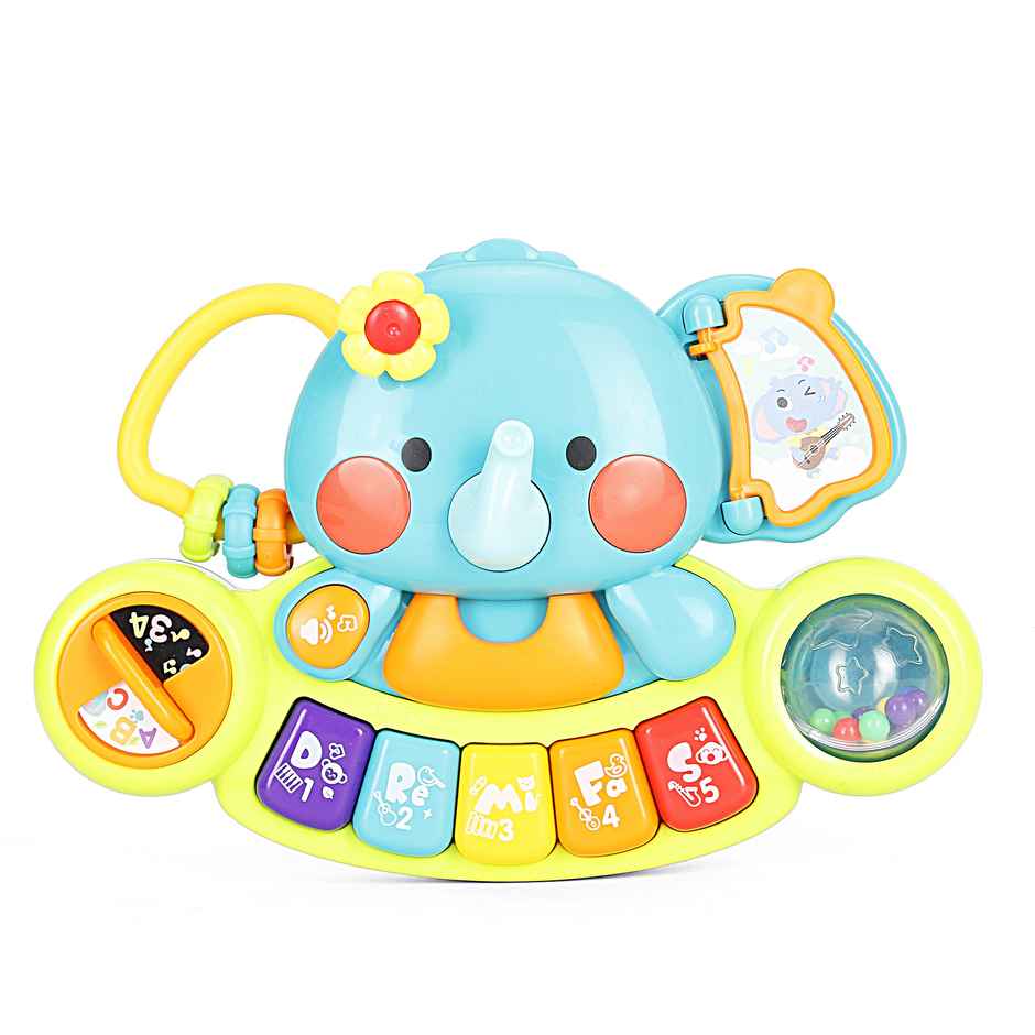 Hamleys Shooting Star Elephant Keyboard, 6M+, Multicolour