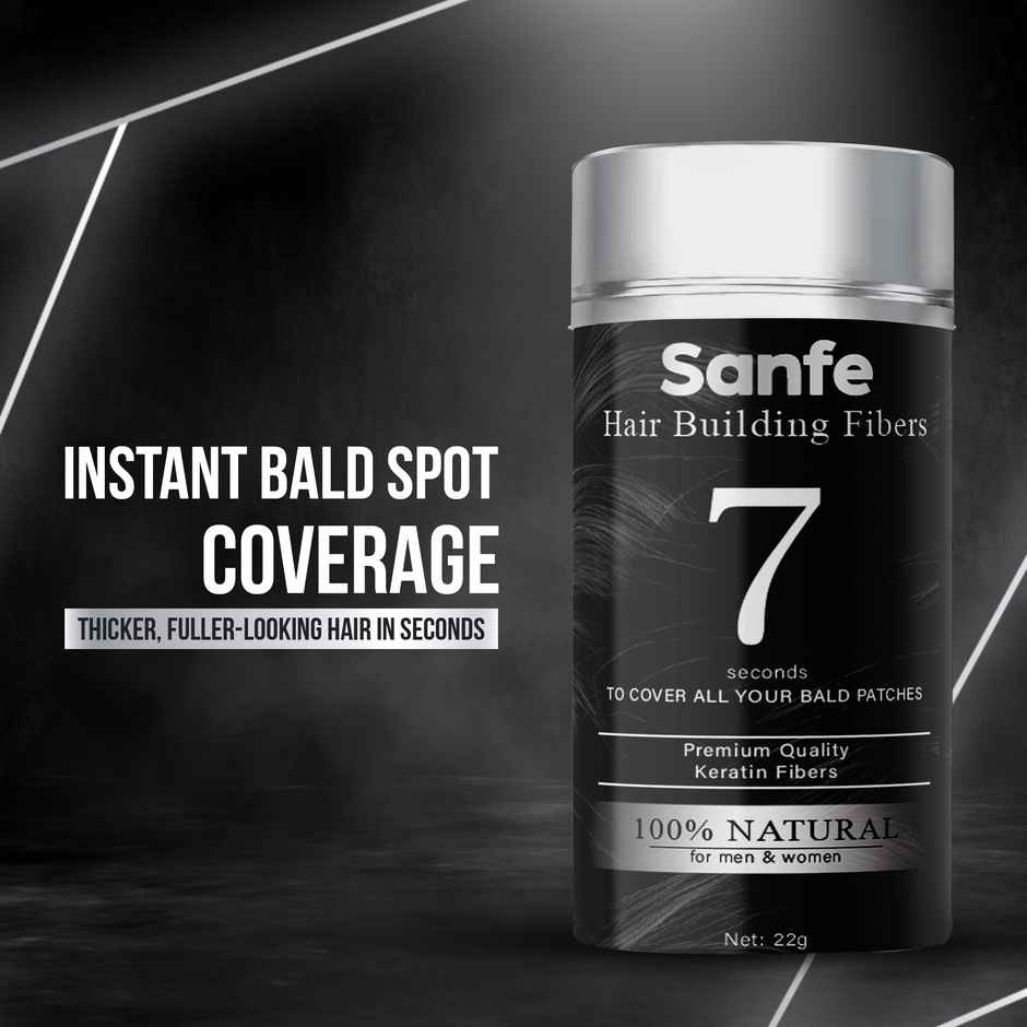 Sanfe Hair Building Fibers | Hair Fiber Powder for Bald Spot & Thinning Hair Cover Up