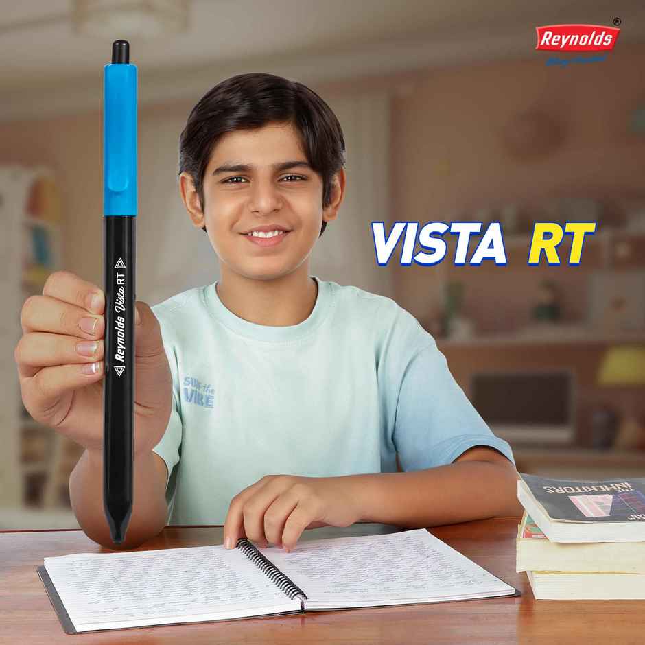 Reynolds Vista Retractable Ball Pen Set (5 Blue Pens)
