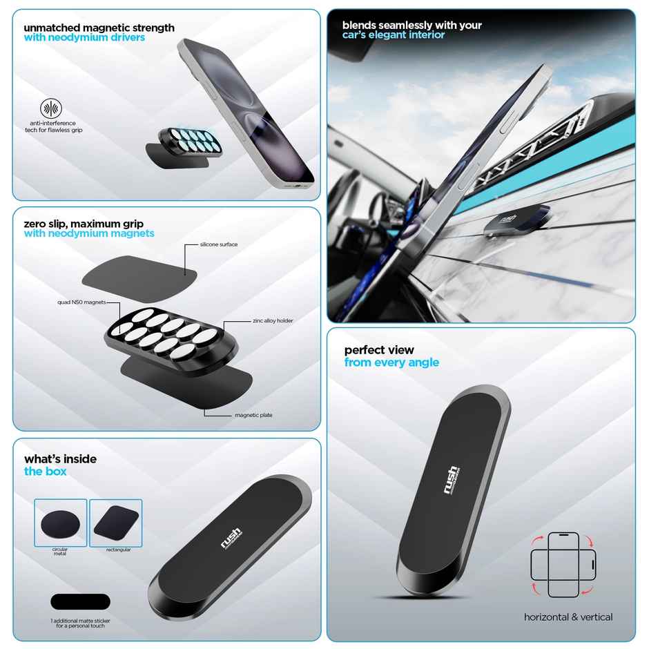 Dubstep Rush X2 Magnetic Mobile Holder (Black)